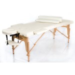 RestPro Classic 2 Cream Set Κρεβάτι Μασάζ Φυσικοθεραπείας Βαλίτσα Ξύλινο Massage Table + Massage Bolsters